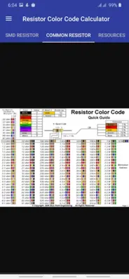 Resistor Color Code Calculator android App screenshot 0