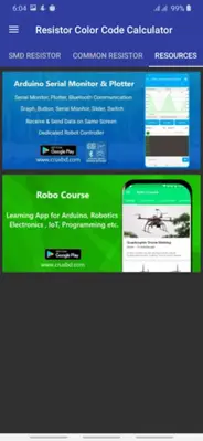 Resistor Color Code Calculator android App screenshot 1