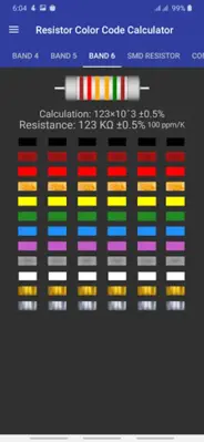 Resistor Color Code Calculator android App screenshot 3